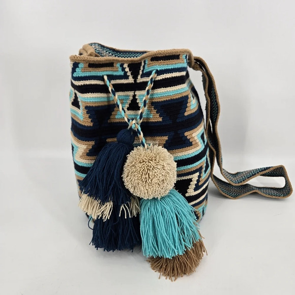 Source Unknown Handbags - Mochila Crossbody Bag pompom tassel closure